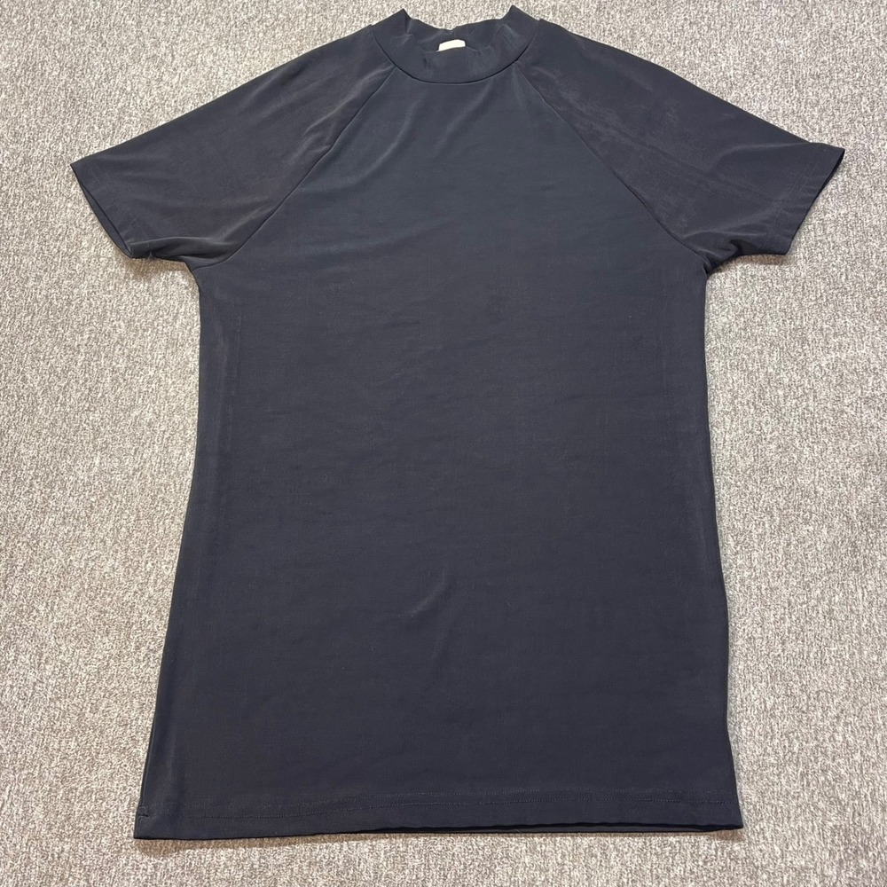 Vtg LTM‎ Studio Los Angeles Mens Black Mock Neck Raglan Short Sleeve Top Large